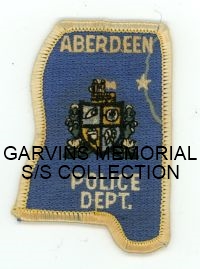 MISSISSIPPI,ABERDEEN POLICE HAT SIZE 1
